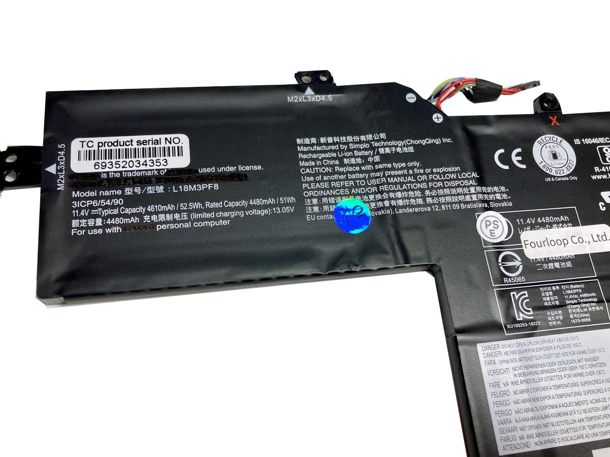 L18m3pf8,52.5Wh,lenovo,ノート,PC,パソコン,純正,バッテリー,電池