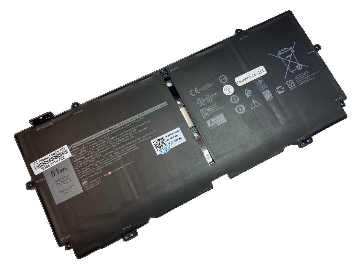 52twh 7.6V 51Wh dell  PC  純正  ノートパソコンバッテリー