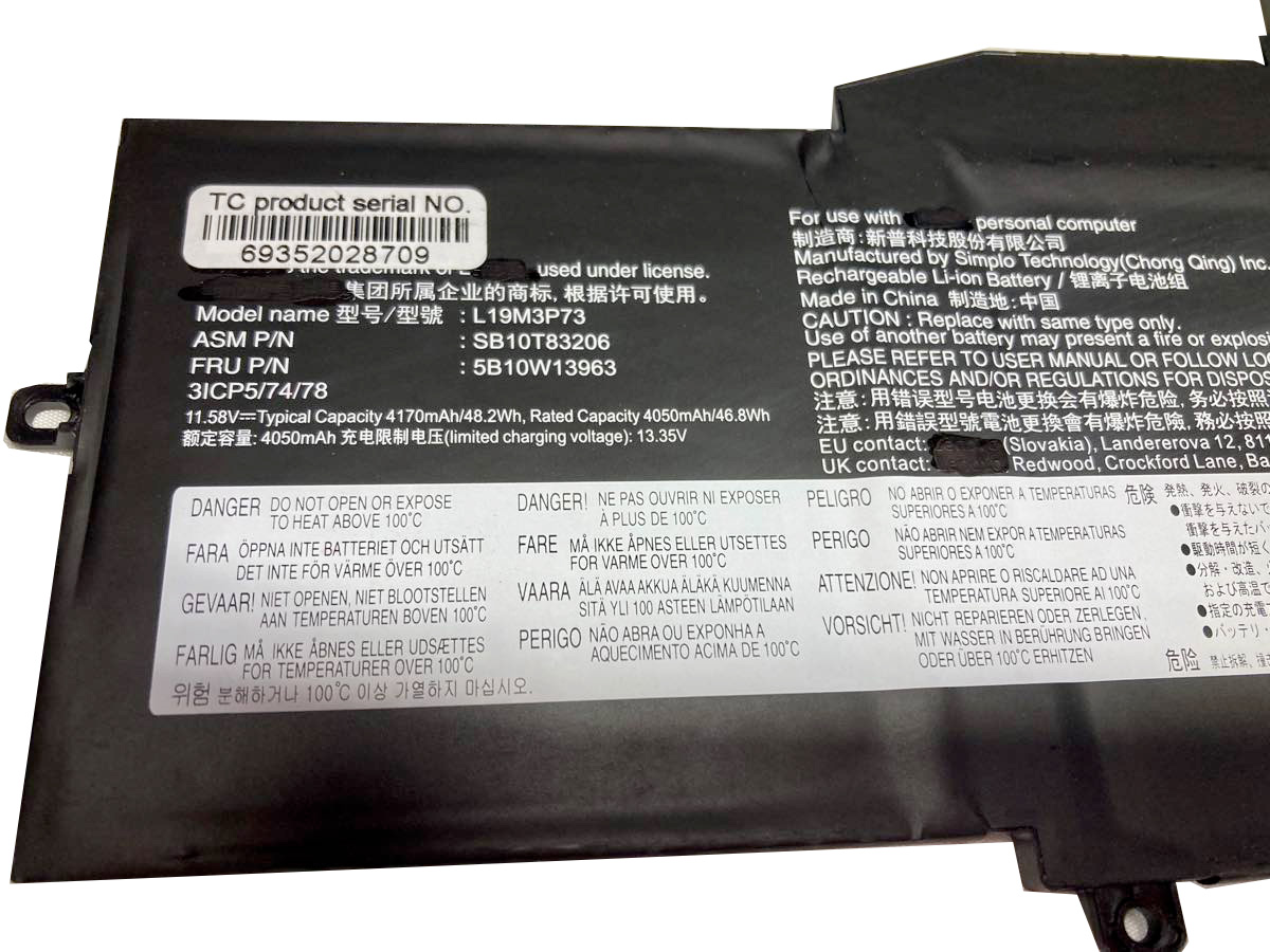 Thinkpad,x1,nano,gen,1-20un000sgb,11.58V,48.2Wh,lenovo,ノート,PC,パソコン,純正,バッテリー,電池