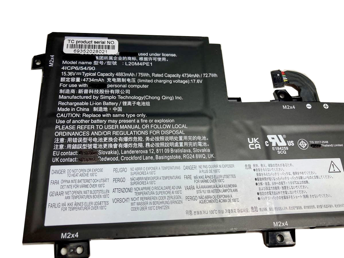 Ideapad,5,pro,16ach6,82l500ejge,15.36V,lenovo,ノート,PC,パソコン,純正,バッテリー,電池