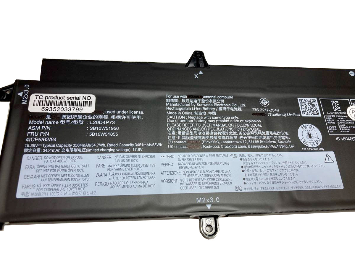Thinkpad,x13,gen,2,20wks02q00,15.36V,54.7Wh,lenovo,ノート,PC,パソコン,純正,バッテリー,電池
