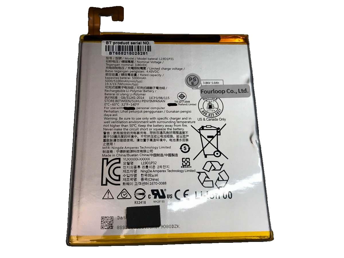 L19d1p31 3.86V 19.7Wh lenovo  PC  純正  ノートパソコンバッテリー