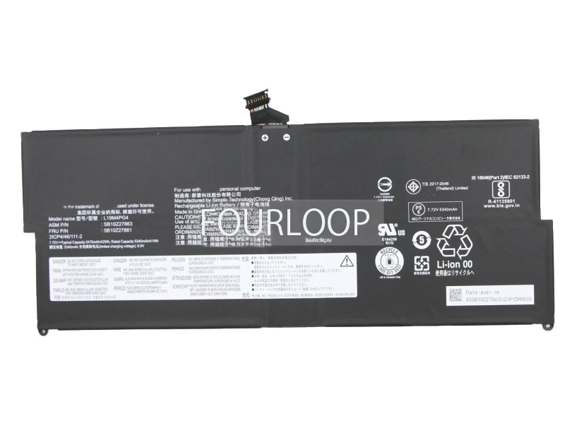 L19c4pg4 7.72V 41Wh lenovo  PC  純正  ノートパソコンバッテリー