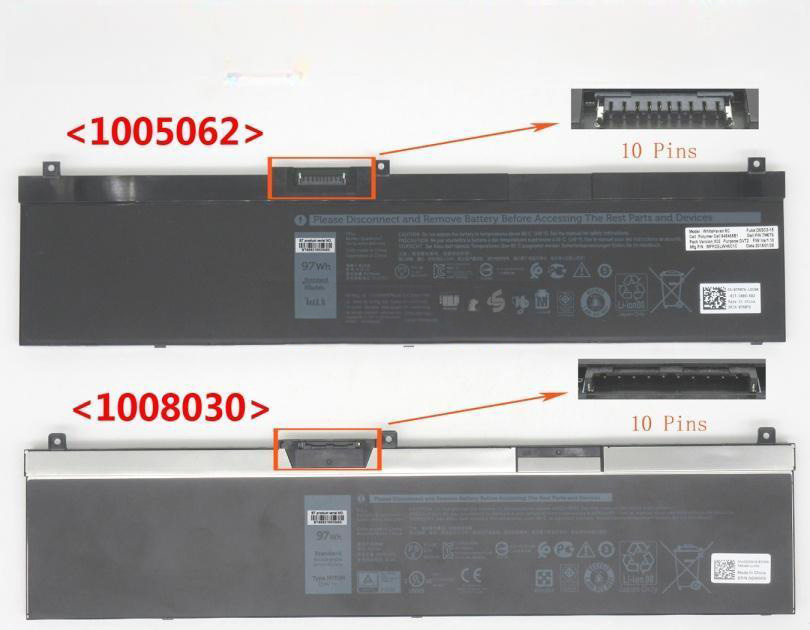 P34e001 11.4V 97Wh dell  PC  純正  ノートパソコンバッテリー