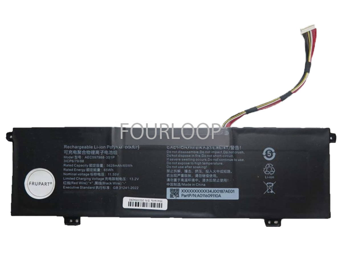 Aec597988-3s1p 11.55V 65Wh rtdpart  PC  純正  ノートパソコンバッテリー